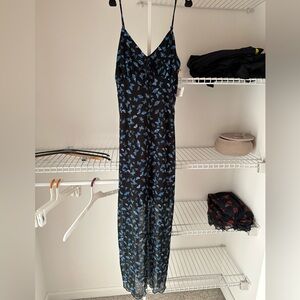 Butterfly V-Neck Maxi Dress